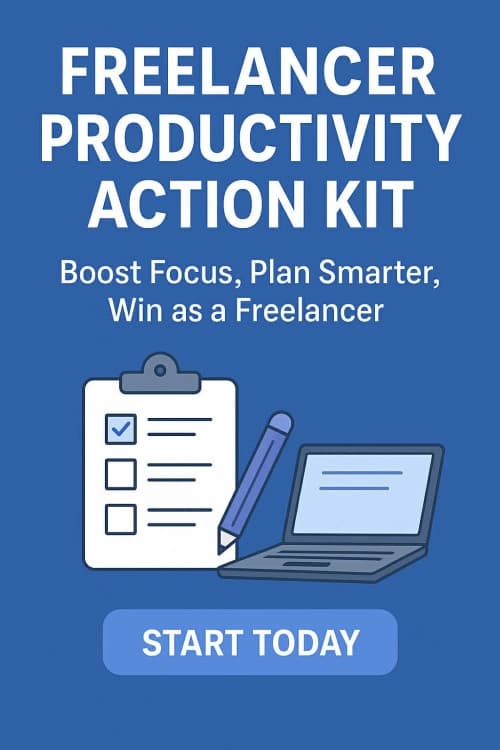 Cover for the Freelancer Productivity Action Kit partner download